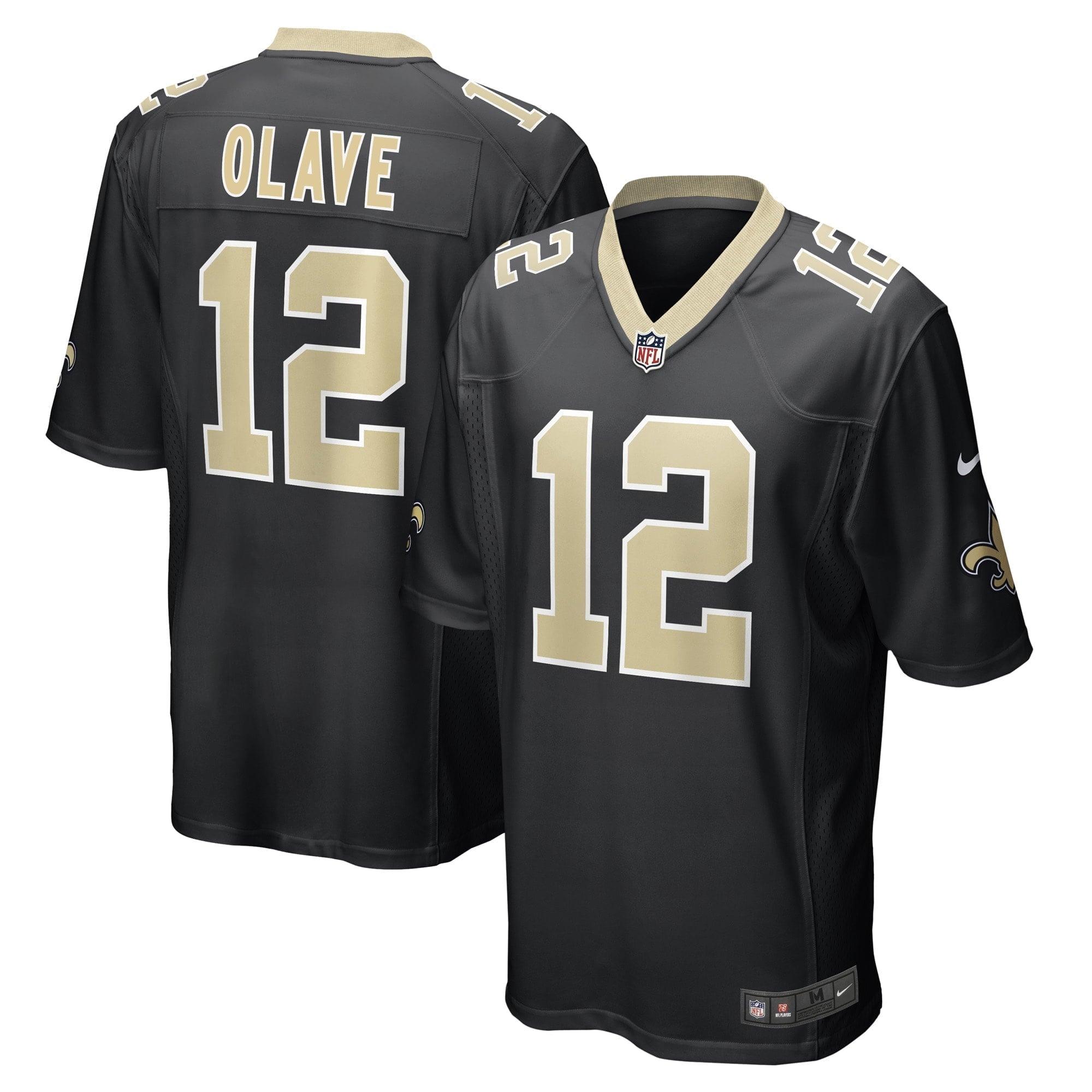 Men s Nike Chris Olave Black New Orleans Saints Player Game Jersey