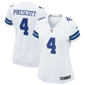 Women s Nike Dak Prescott White Dallas Cowboys Team Game Jersey