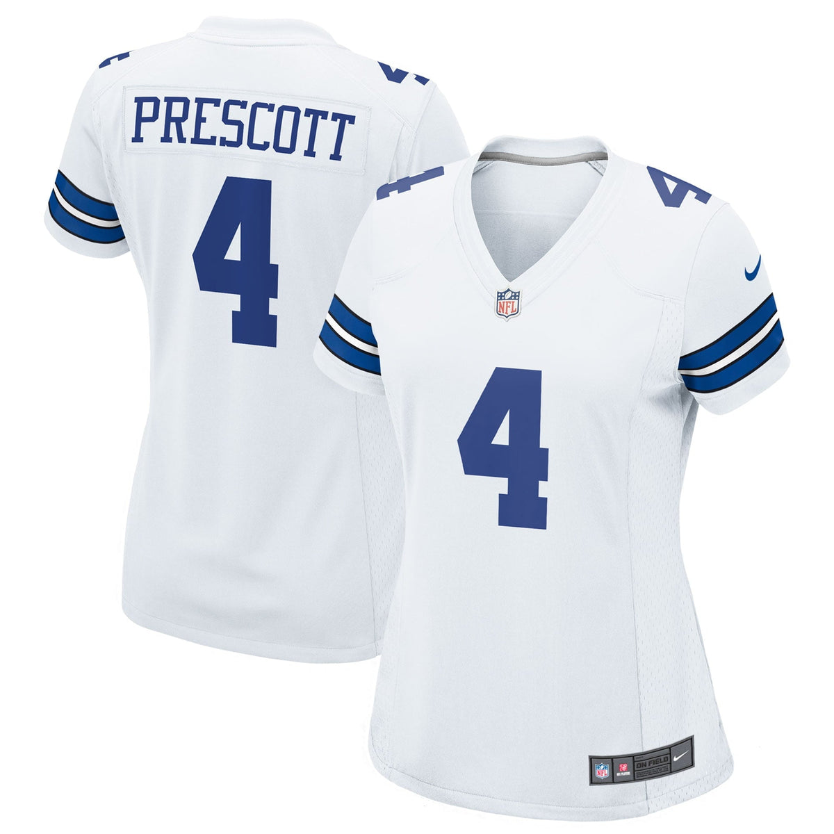Women s Nike Dak Prescott White Dallas Cowboys Team Game Jersey