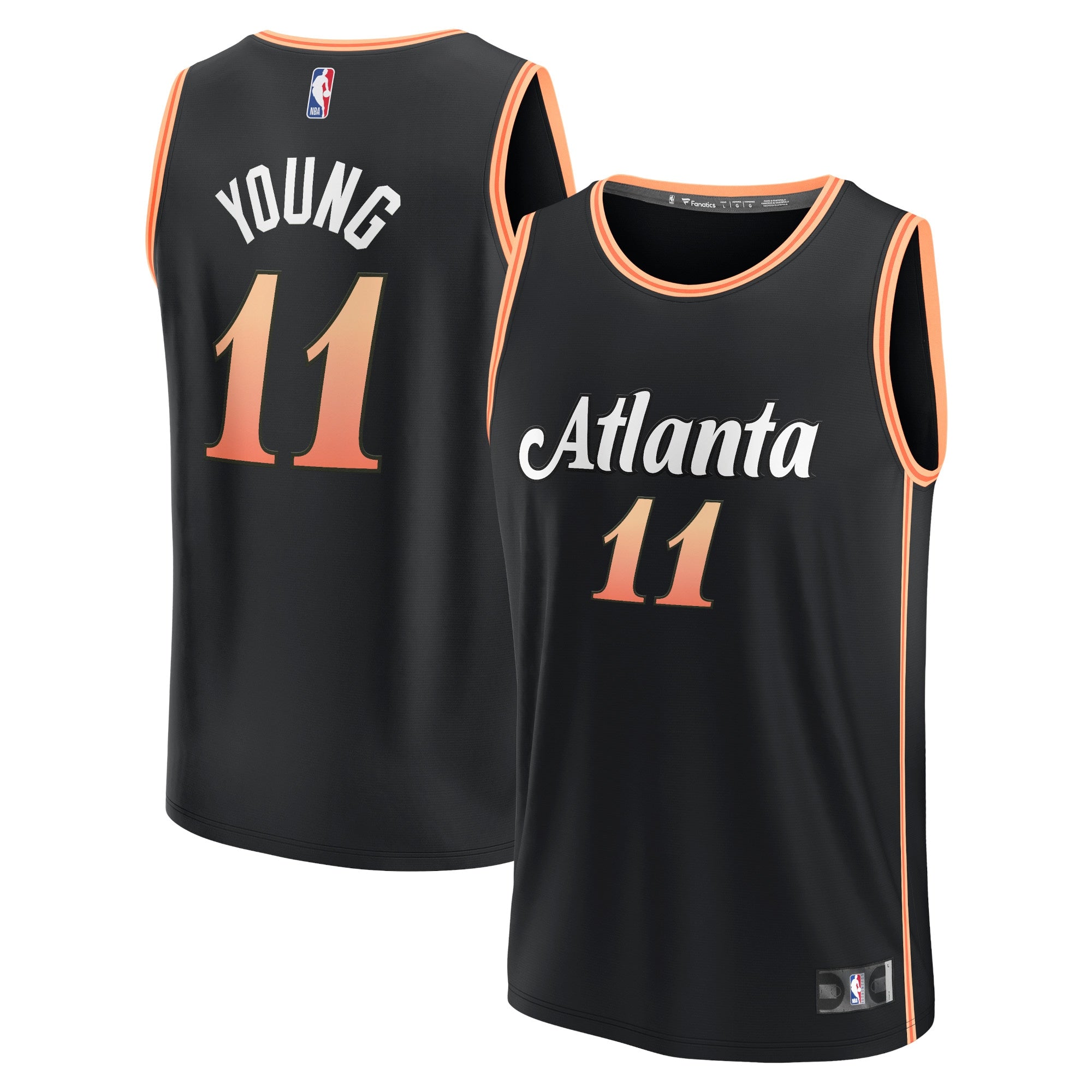Trae Young Atlanta Hawks, NBA Jerseys Fanatics Branded Youth 2022/23 Fastbreak Jersey - City Edition - Black