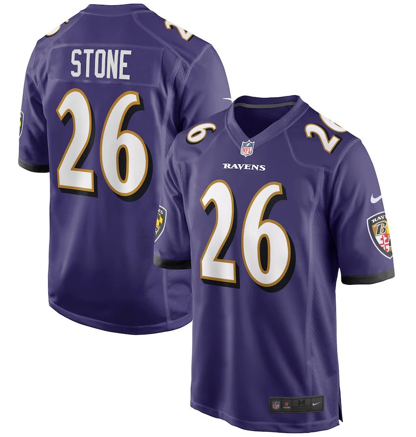 Men s Baltimore Ravens Geno Stone Purple Vapor Untouchable Limited Jerseys