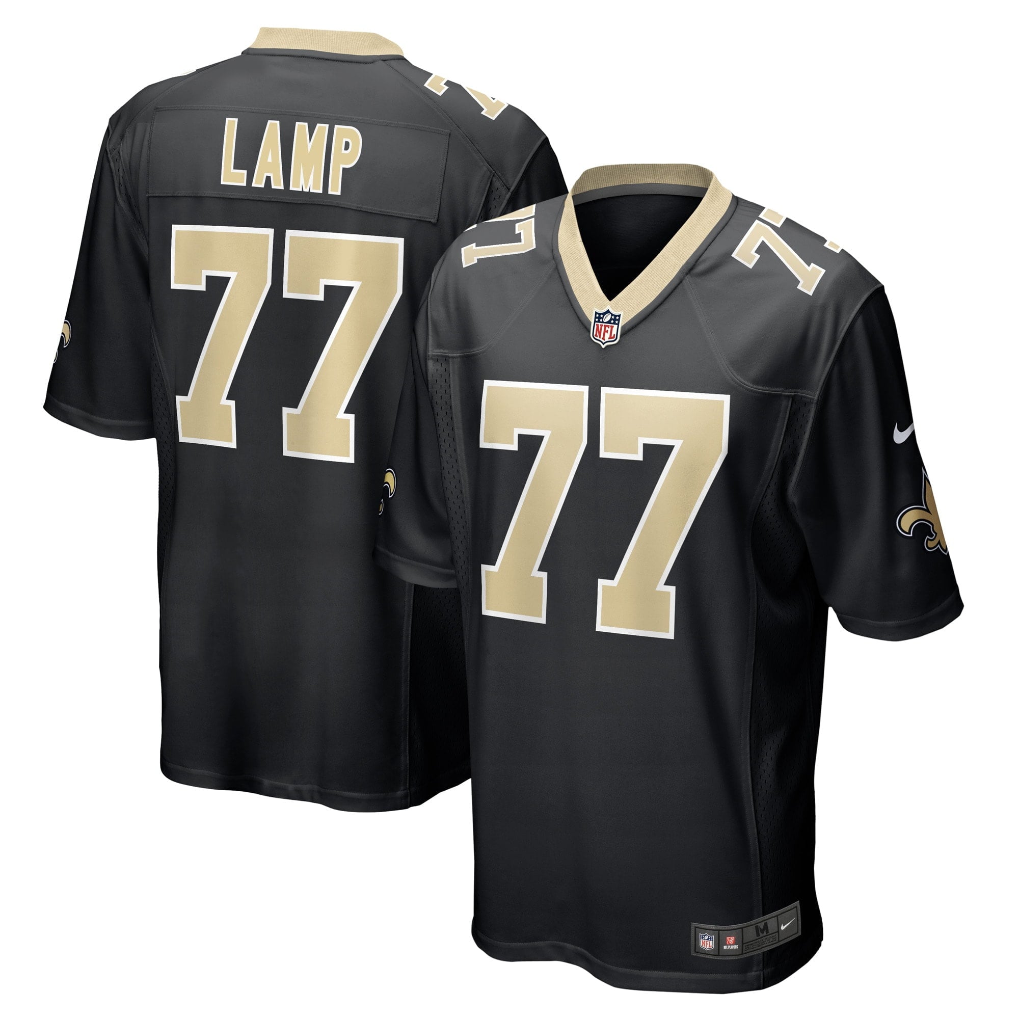 Men s Nike Forrest Lamp Black New Orleans Saints Game Player Jersey