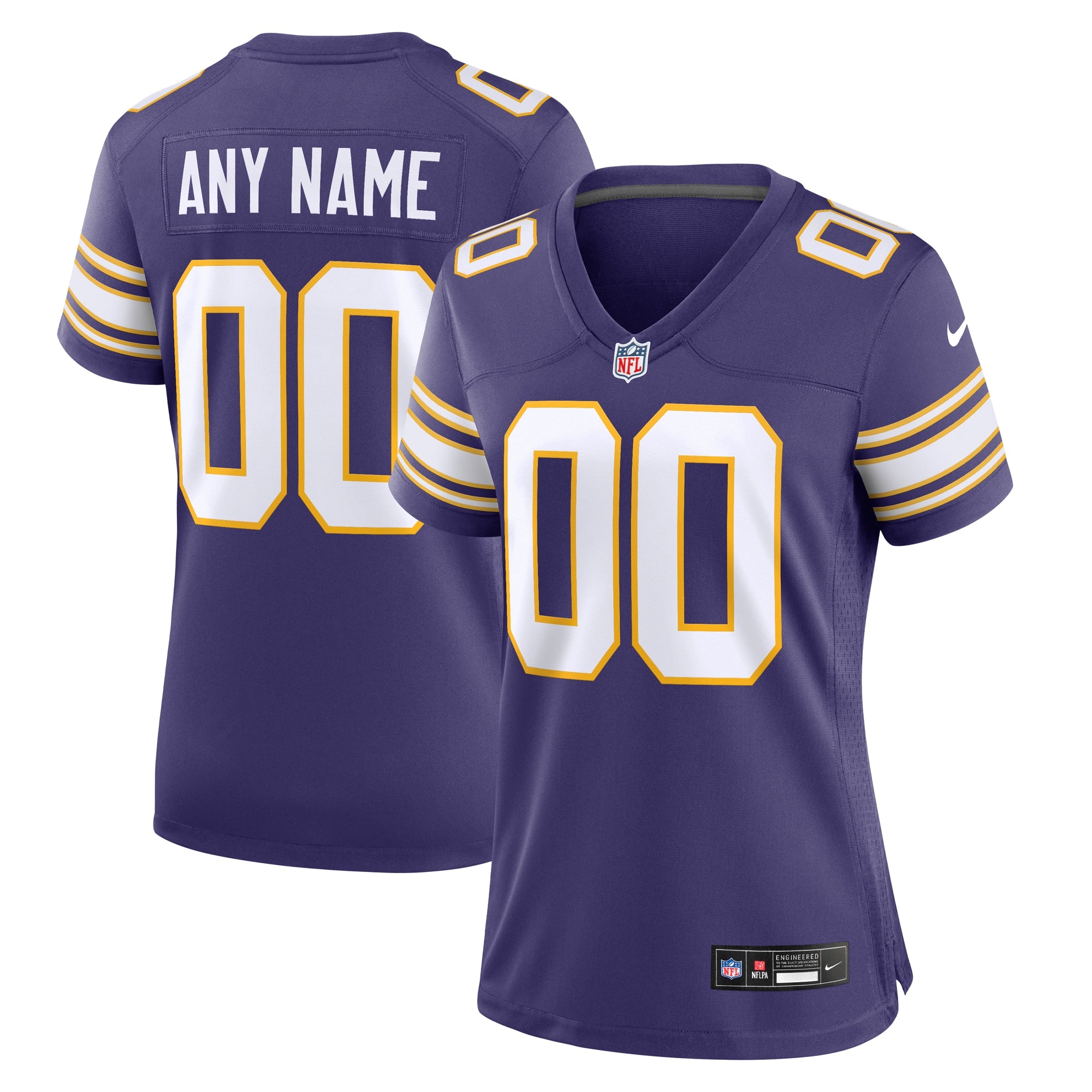 Minnesota Vikings Nike Women s Classic Custom Game Jersey   Purple