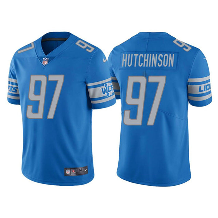 Youth Detroit Lions Aidan Hutchison Vapor Jersey   Blue