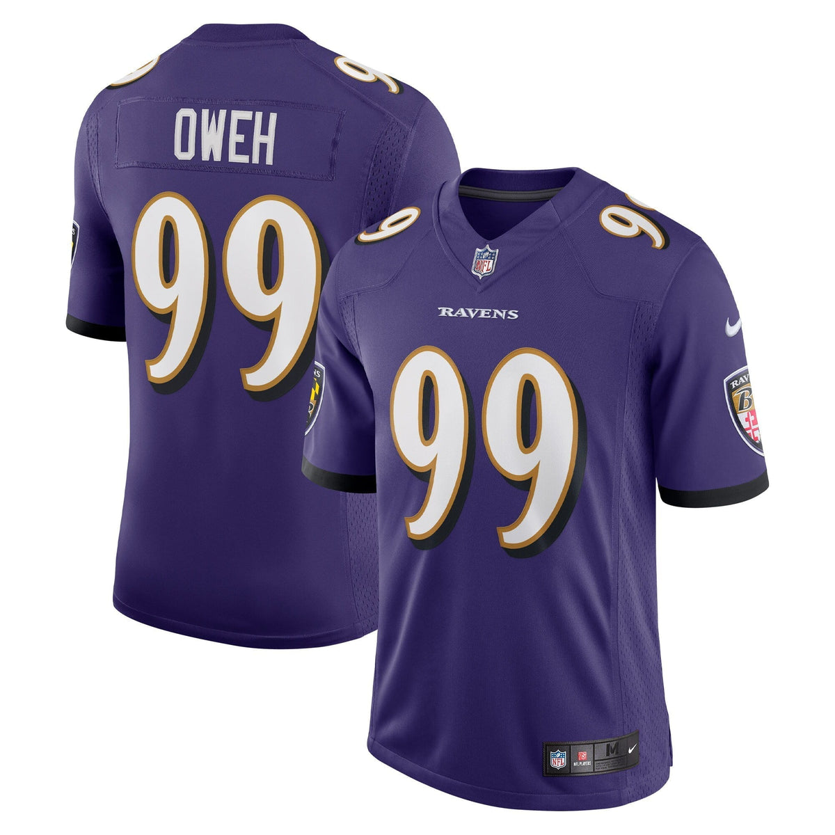 Men s Nike Odafe Oweh Purple Baltimore Ravens Vapor Limited Jersey