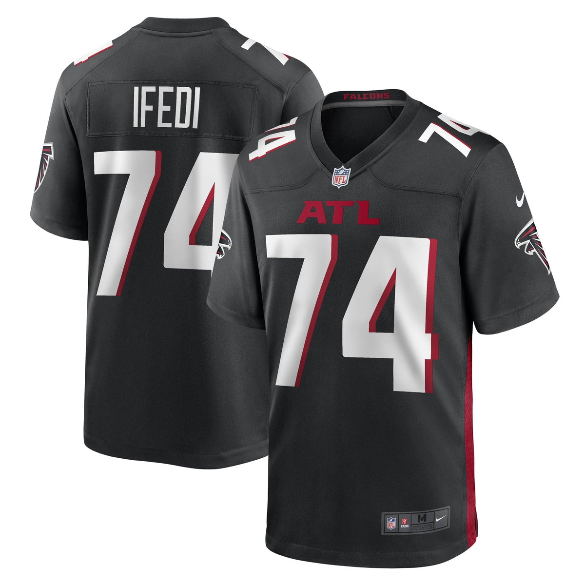 Men s Nike Germain Ifedi Black Atlanta Falcons Game Player Jersey