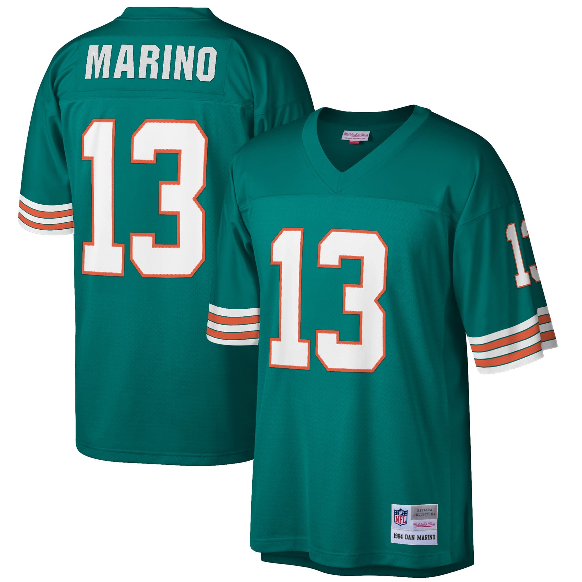 Dan Marino Miami Dolphins Mitchell   Ness Big   Tall 1984 Retired Player Replica Jersey   Aqua