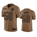 Men s Dallas Cowboys Mazi Smith 2023 Brown Salute To Service Limited Stitched Jersey
