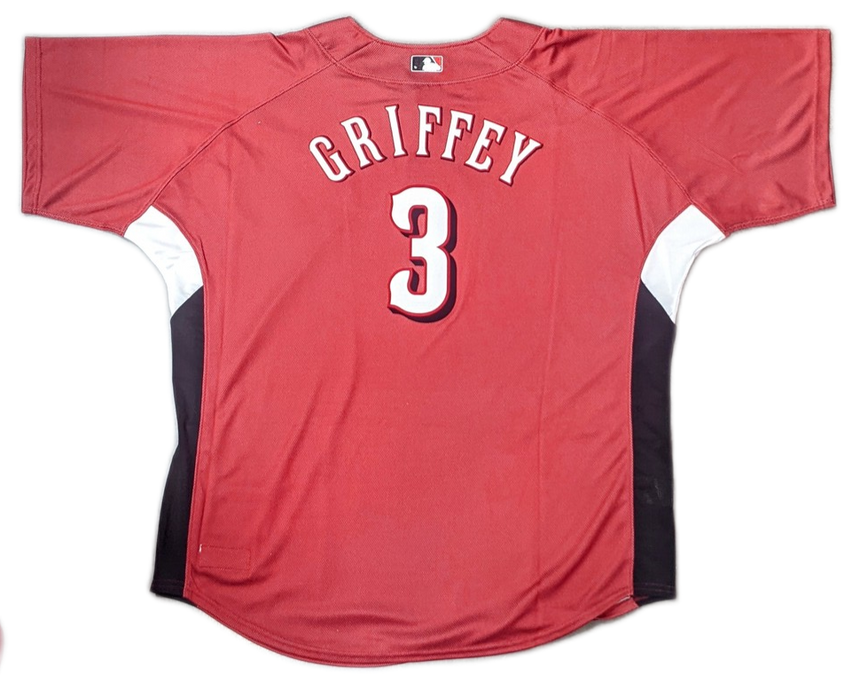 Men's Cincinnati Reds Ken Griffey Jr. Mitchell & Ness 2007 Red Cooperstown Collection Batting Practice Jersey