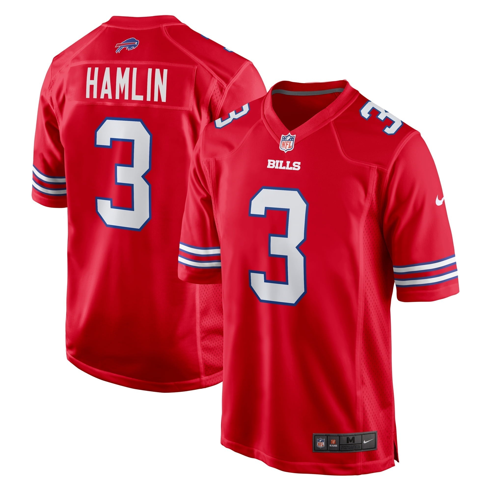 Men s Nike Damar Hamlin Red Buffalo Bills Alternate Game Jersey