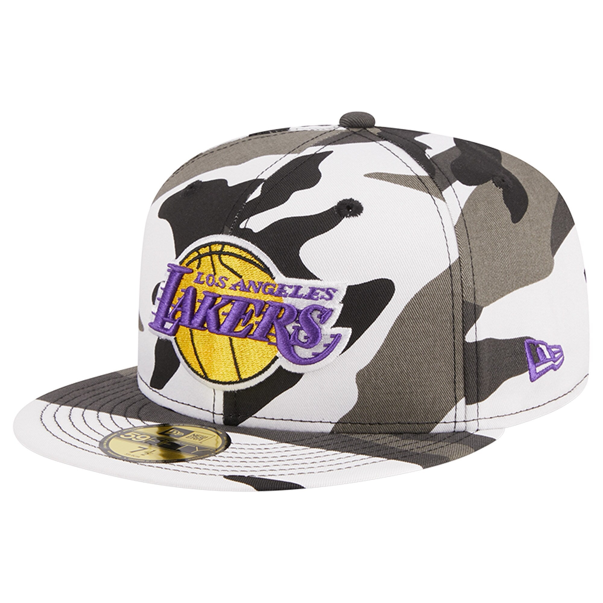 Los Angeles Lakers New Era Snow Camo 59FIFTY Fitted Hat