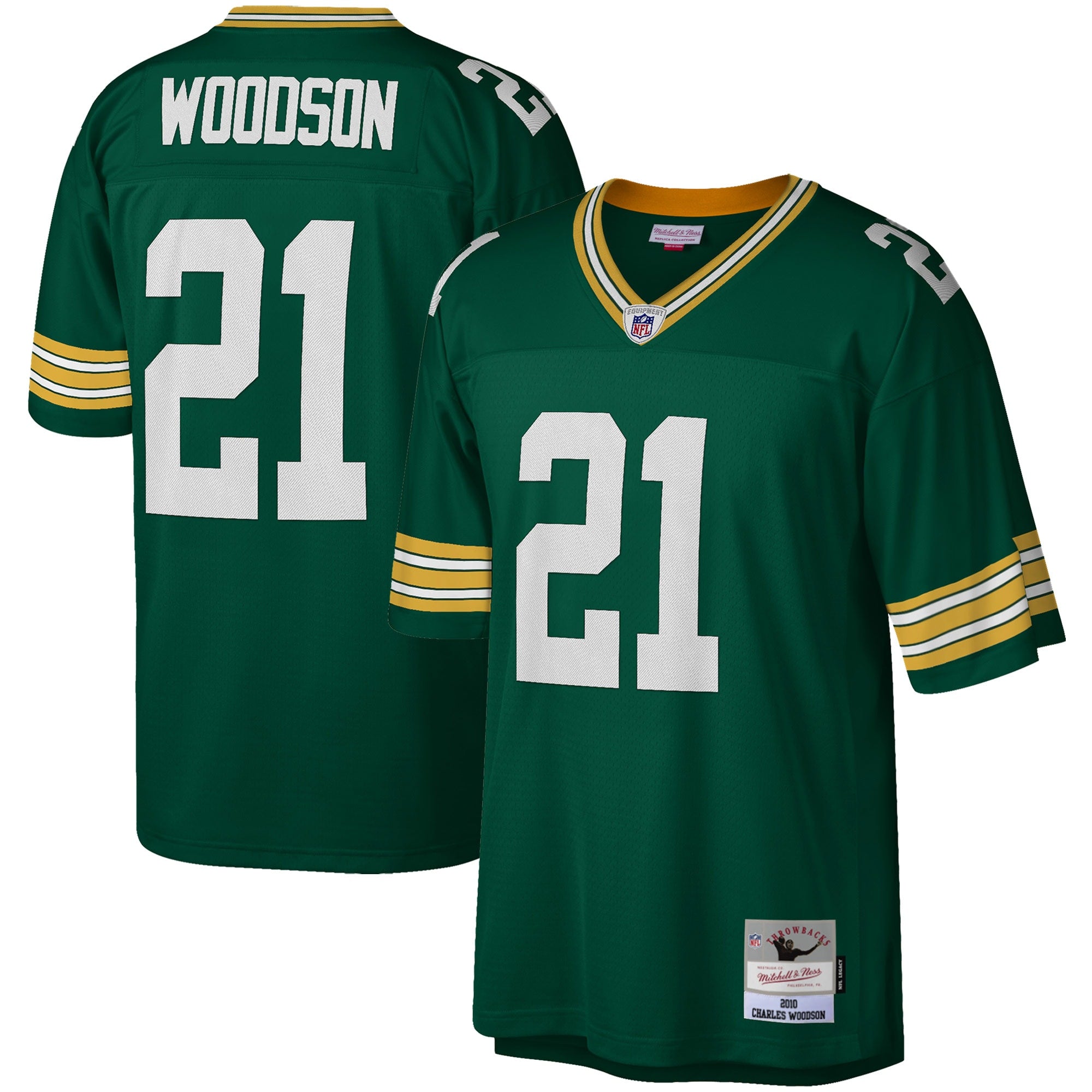 Charles Woodson Green Bay Packers Mitchell   Ness Legacy Replica Jersey   Green