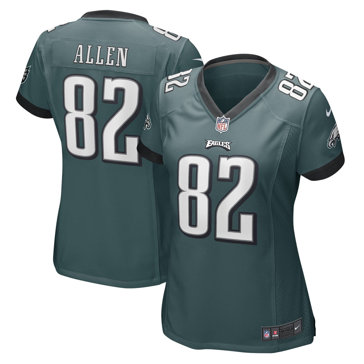 Women s Nike Devon Allen Midnight Green Philadelphia Eagles Game Player Jersey