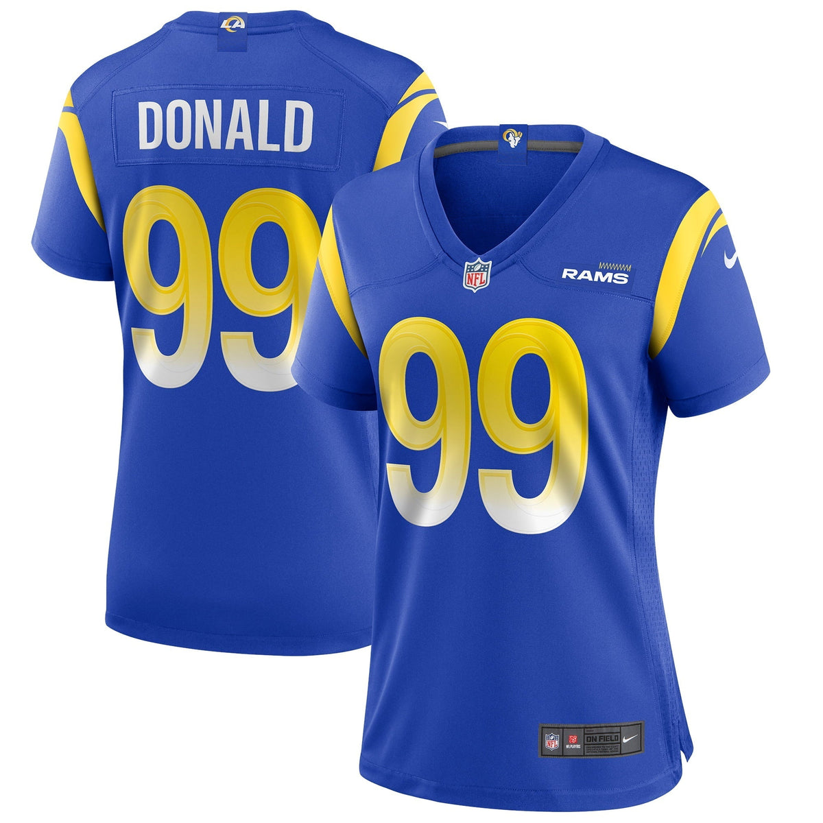 Women s Nike Aaron Donald Royal Los Angeles Rams Game Player Jersey