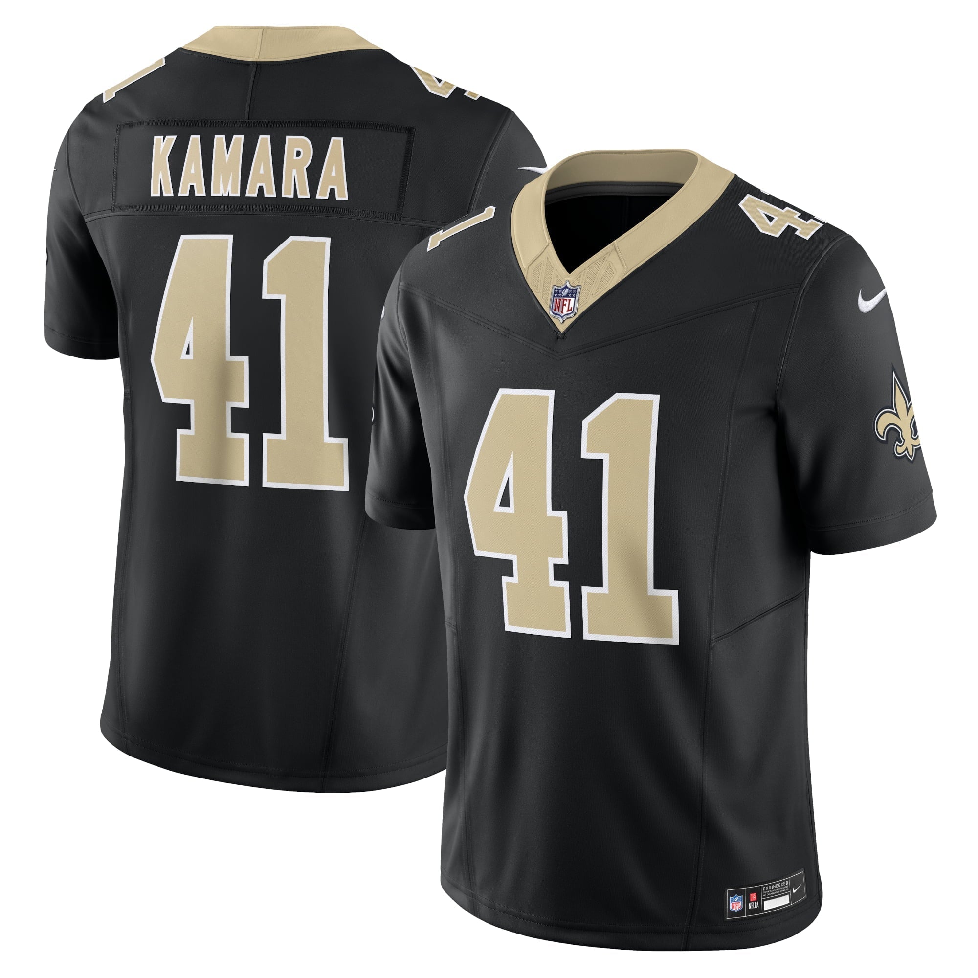 Men s Nike Alvin Kamara Black New Orleans Saints Vapor F.U.S.E. Limited Jersey