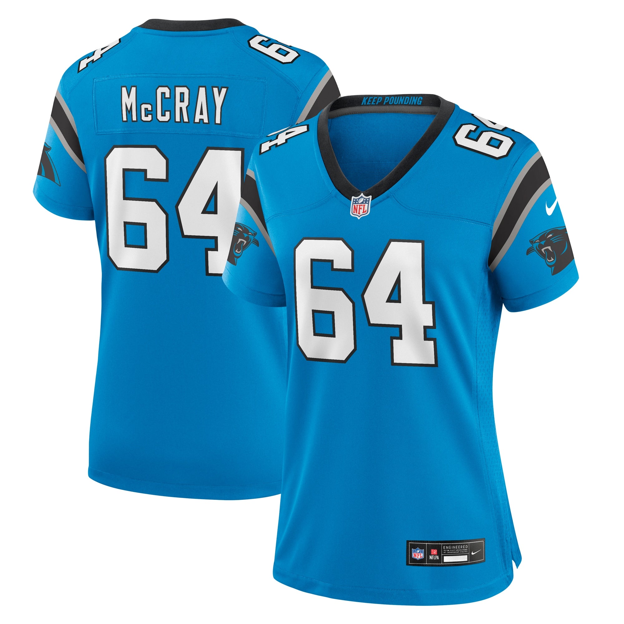 Justin McCray Carolina Panthers Nike Women s Alternate Game Jersey   Blue