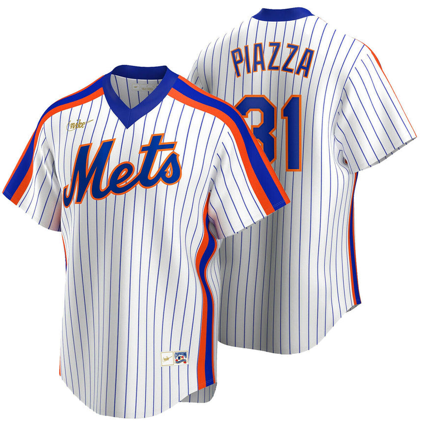Men's Mike Piazza New York Mets Cooperstown Collection Royal Pinstripe Replica Jersey