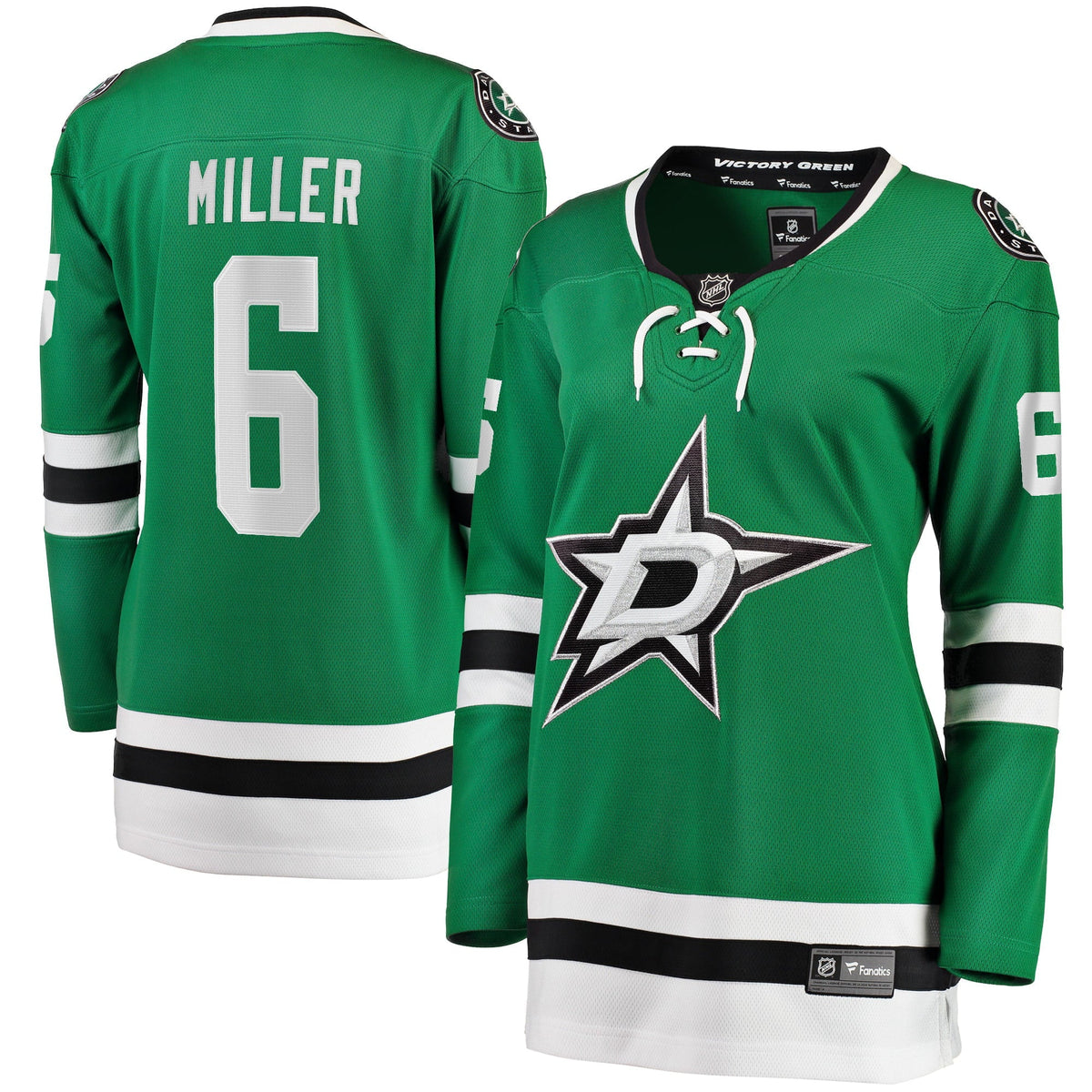 Women's Fanatics Branded Colin Miller Kelly Green Dallas Stars Home Breakaway Player Jersey