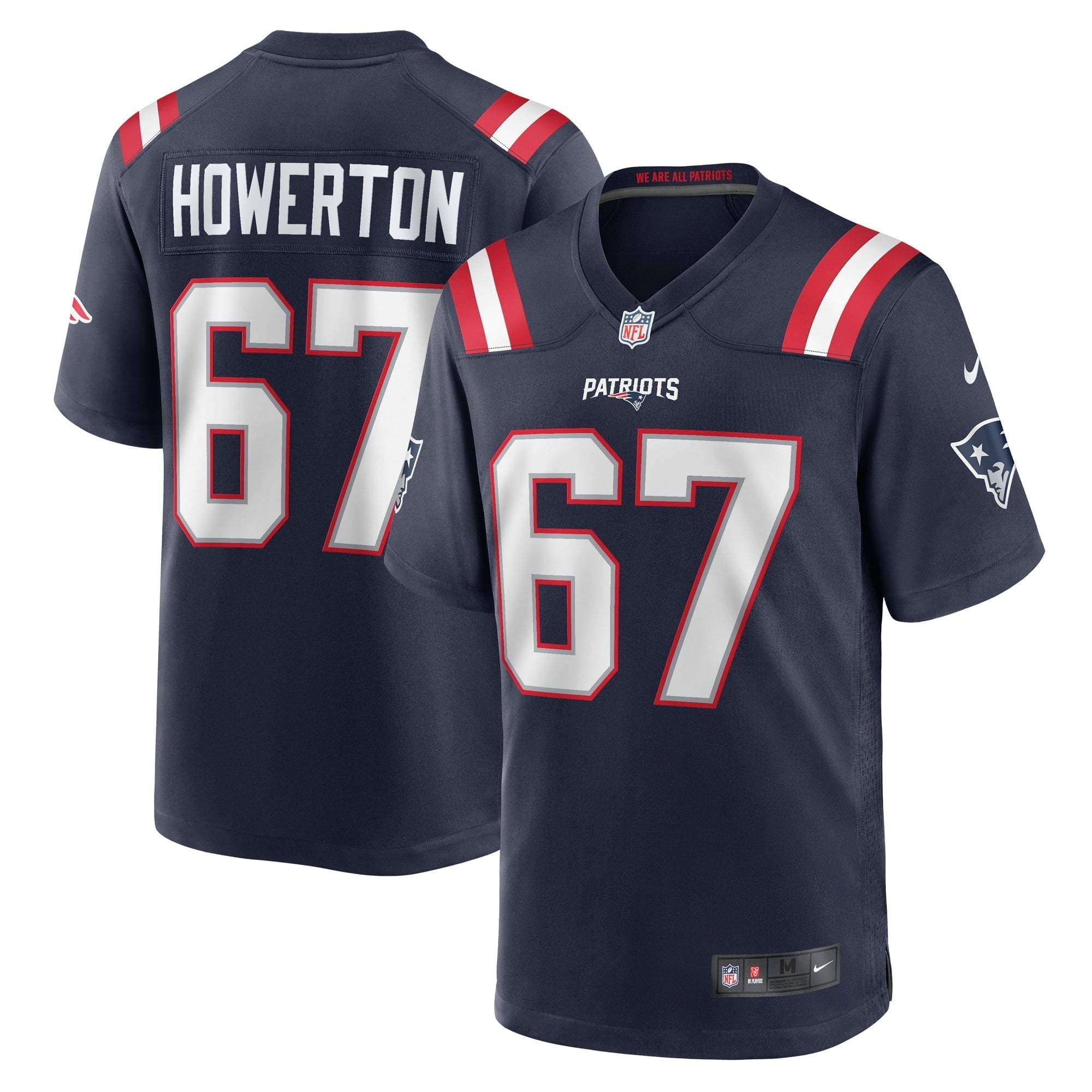 Men s Nike Hayden Howerton Navy New England Patriots Home Game Player Jersey
