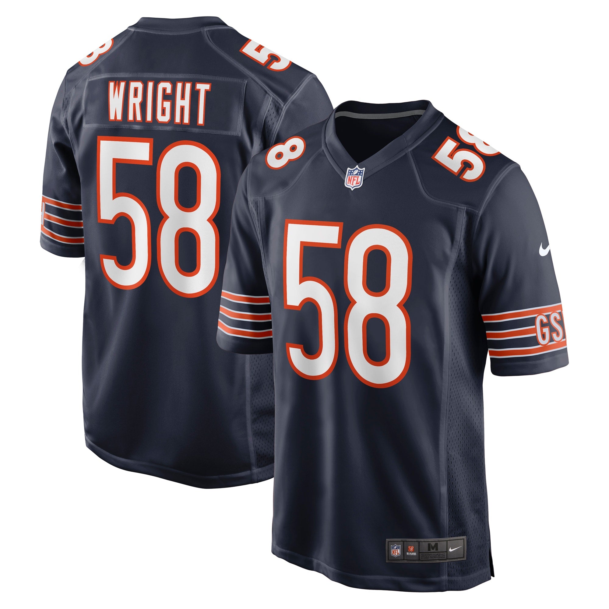 Darnell Wright Chicago Bears Nike 2023 NFL Draft First Round Pick Game Jersey   Navy