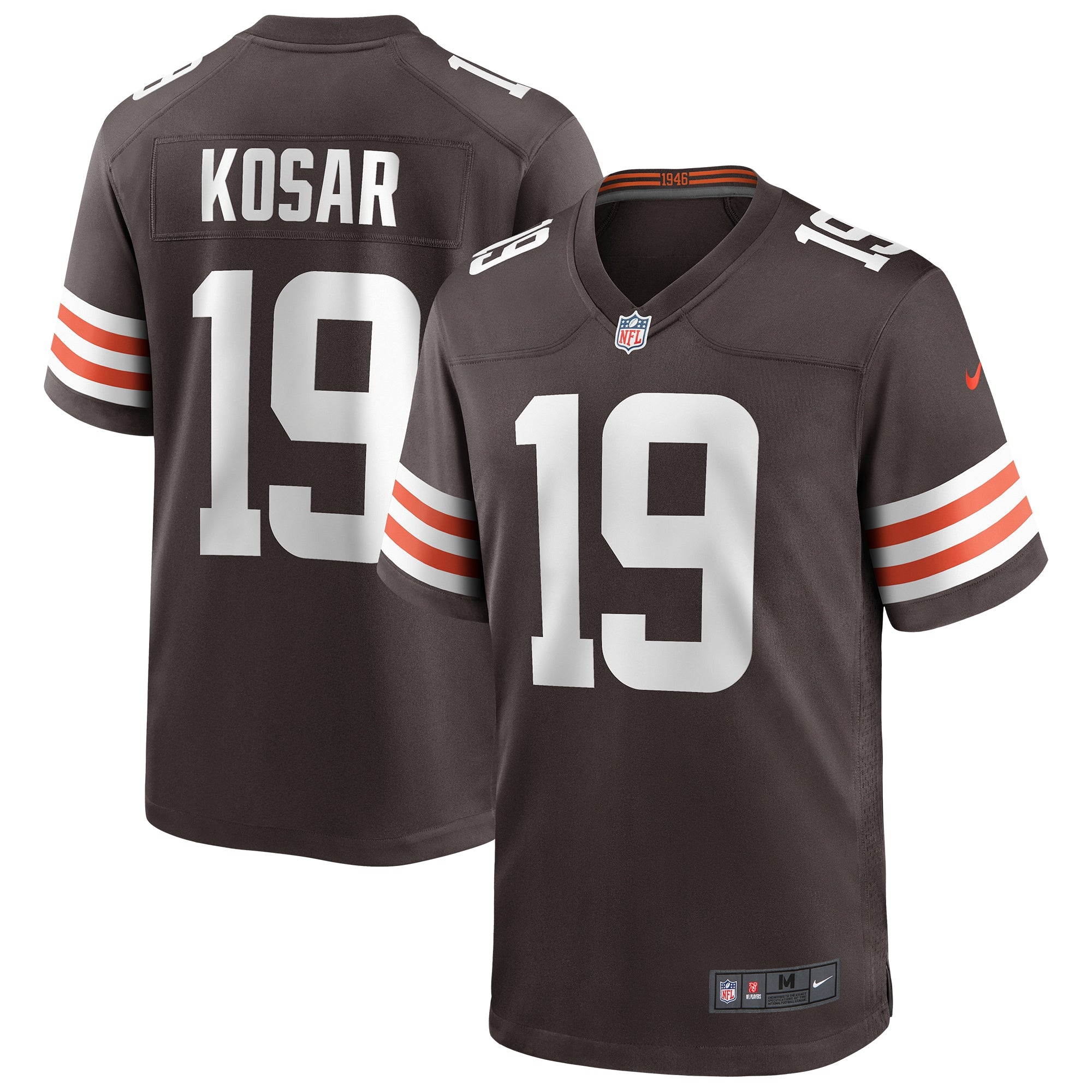 Bernie Kosar Cleveland Browns Nike Game Retired Player Jersey   Brown