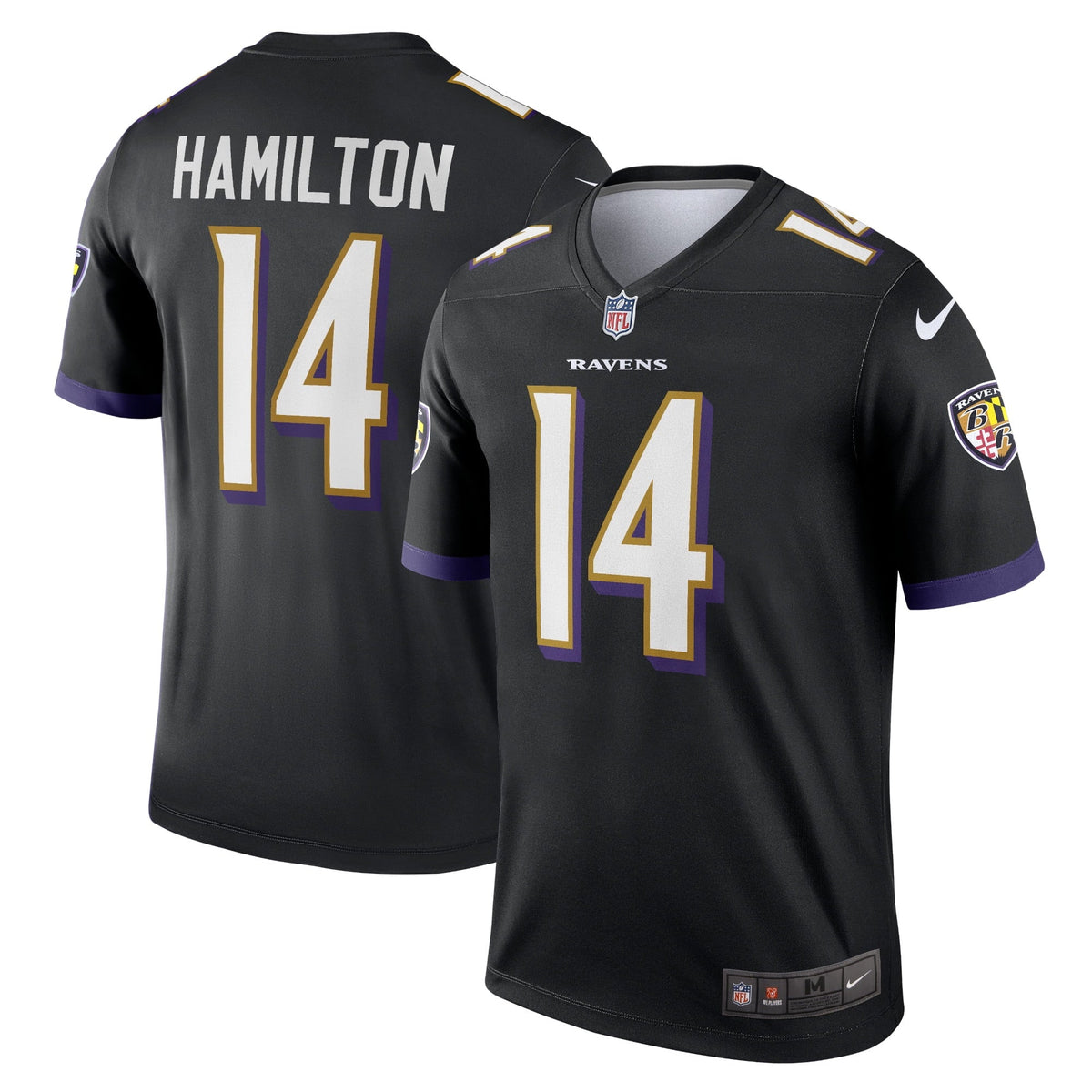 Men s Nike Kyle Hamilton Black Baltimore Ravens Legend Jersey