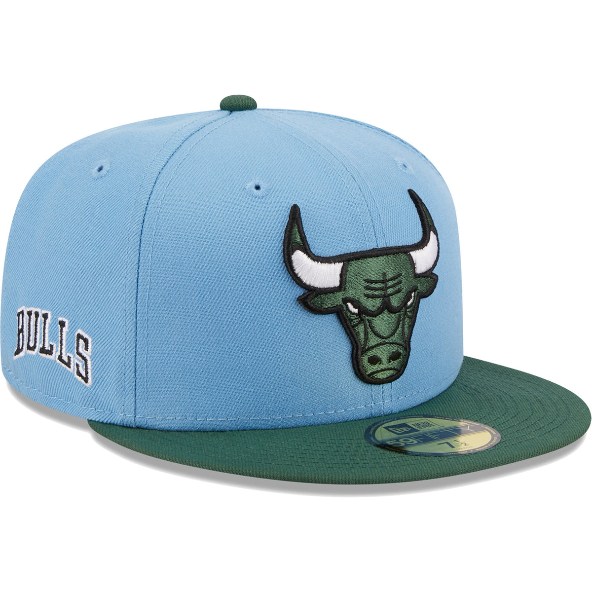 Chicago Bulls New Era Two-Tone 59FIFTY Fitted Hat - Light Blue/Green