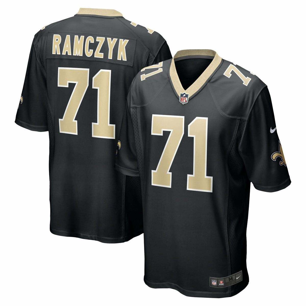 Men s Nike Ryan Ramczyk Black New Orleans Saints Game Jersey