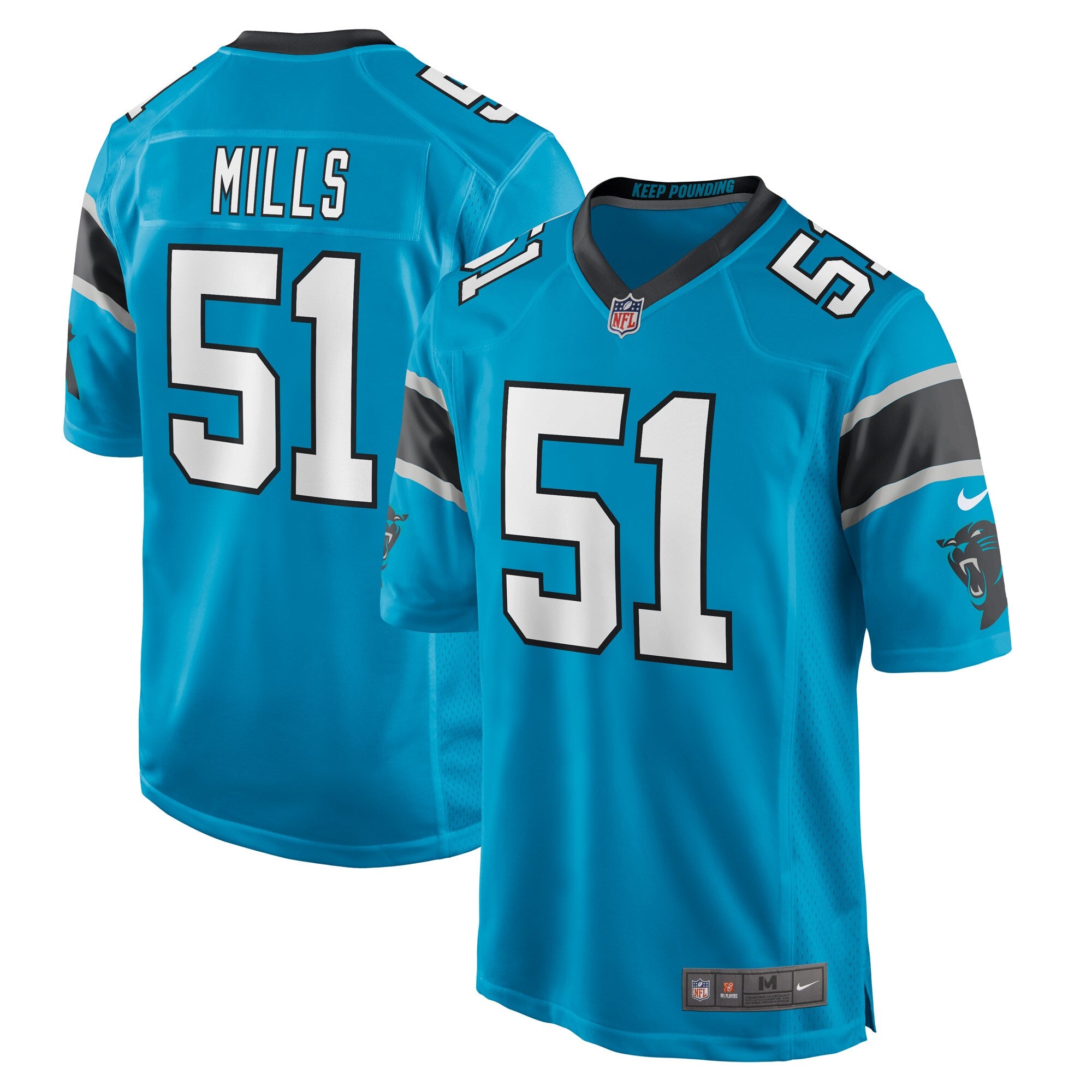 Sam Mills Carolina Panthers Nike Retired Player Jersey   Blue