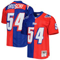Tedy Bruschi New England Patriots Mitchell   Ness 1996 Split Legacy Replica Jersey   Royal/Red