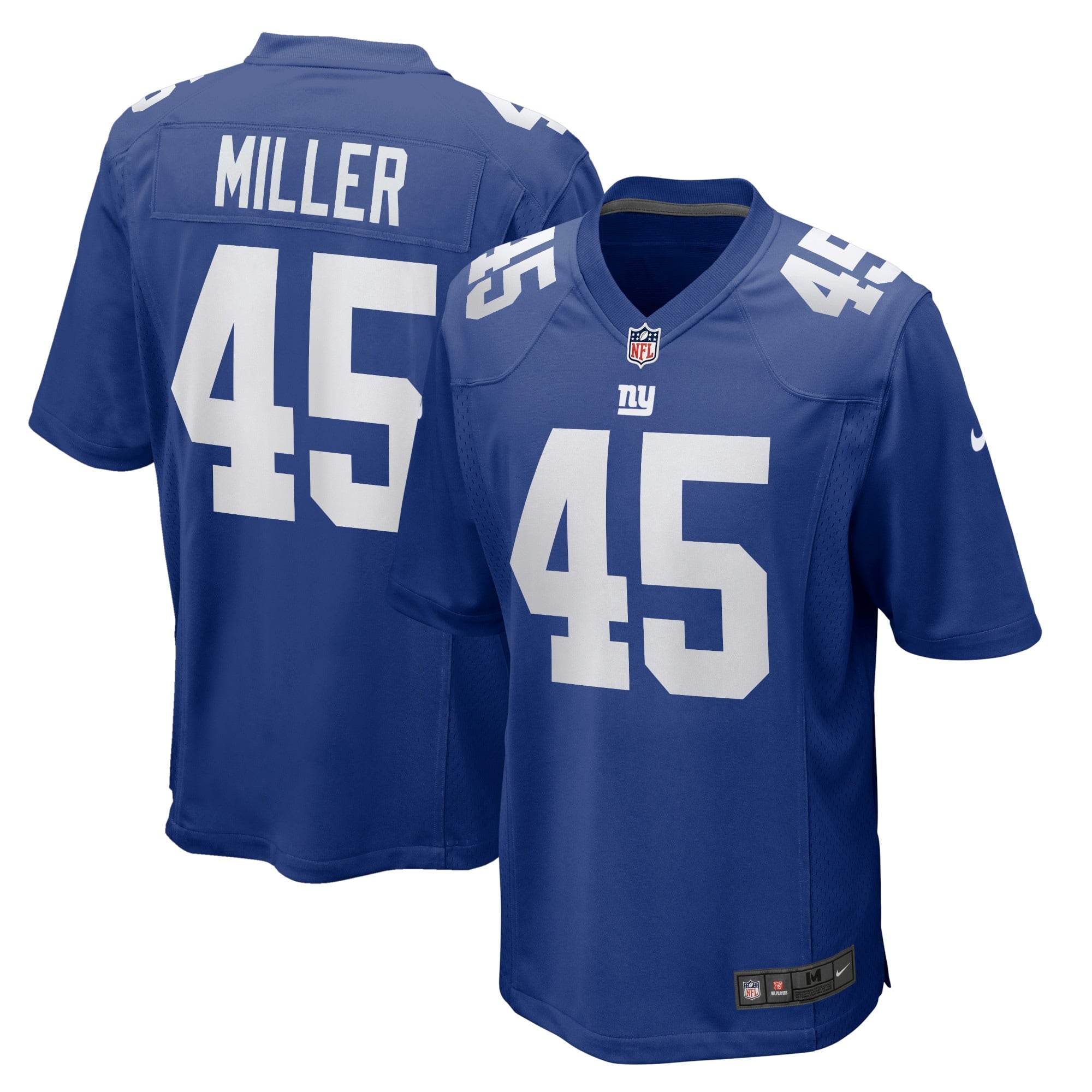 Men s Nike Dre Miller Royal New York Giants Home Game Player Jersey