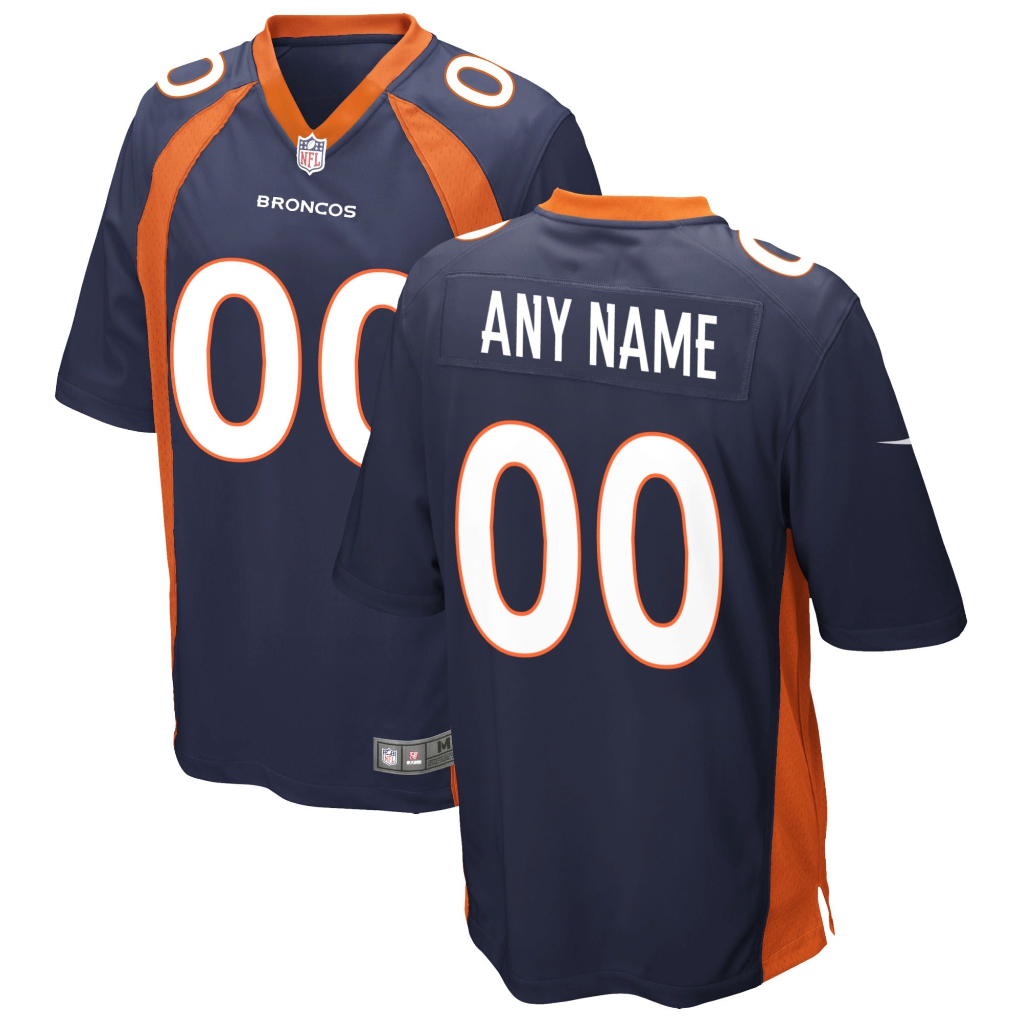 Denver Broncos Nike Alternate Custom Game Jersey   Navy