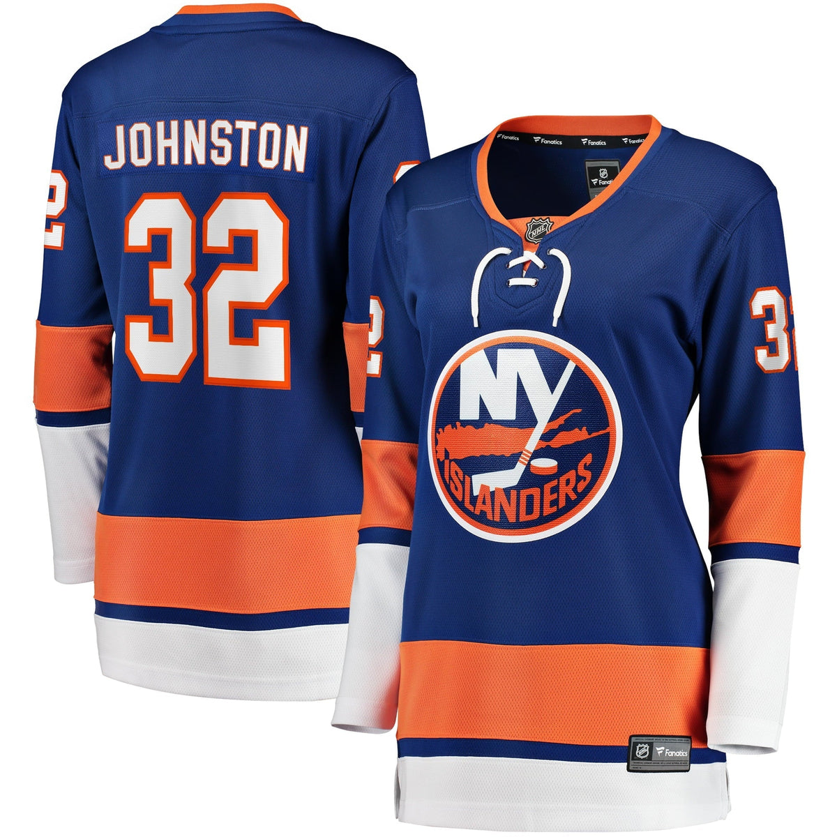 Women's Fanatics Branded Ross Johnston Royal New York Islanders Home Breakaway Player Jersey