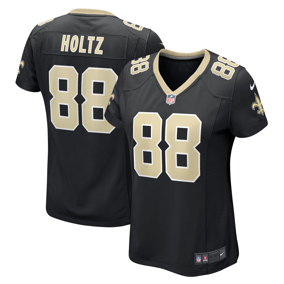 J.P. Holtz New Orleans Saints Nike Women s Game Player Jersey   Black