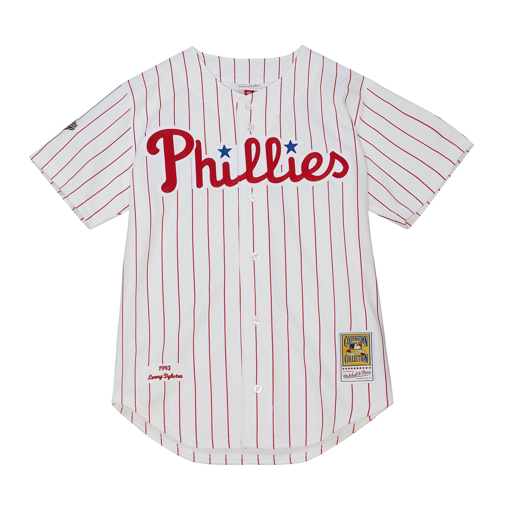 Authentic Lenny Dykstra Philadelphia Phillies Home World Series 1993 Jersey
