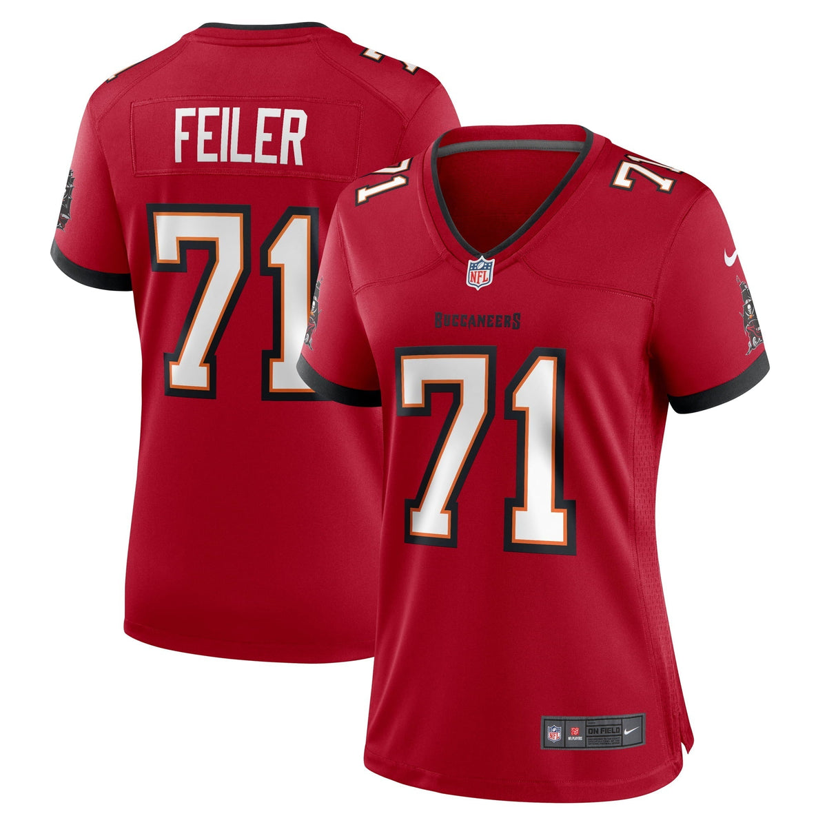 Men s Nike Matt Feiler Red Tampa Bay Buccaneers Game Player Jersey