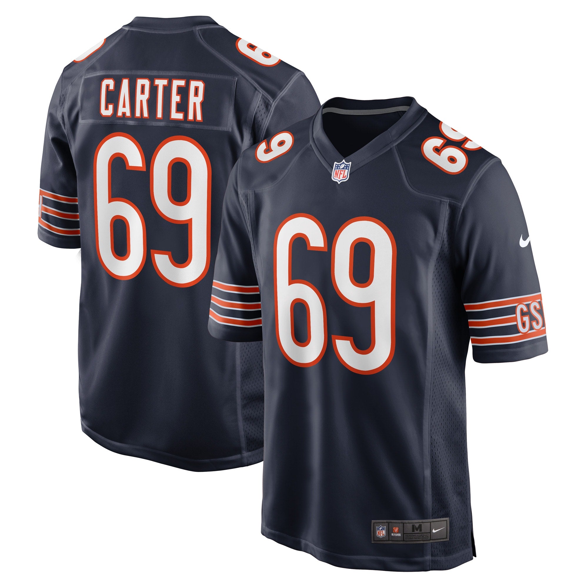 Ja Tyre Carter Chicago Bears Nike Game Player Jersey   Navy