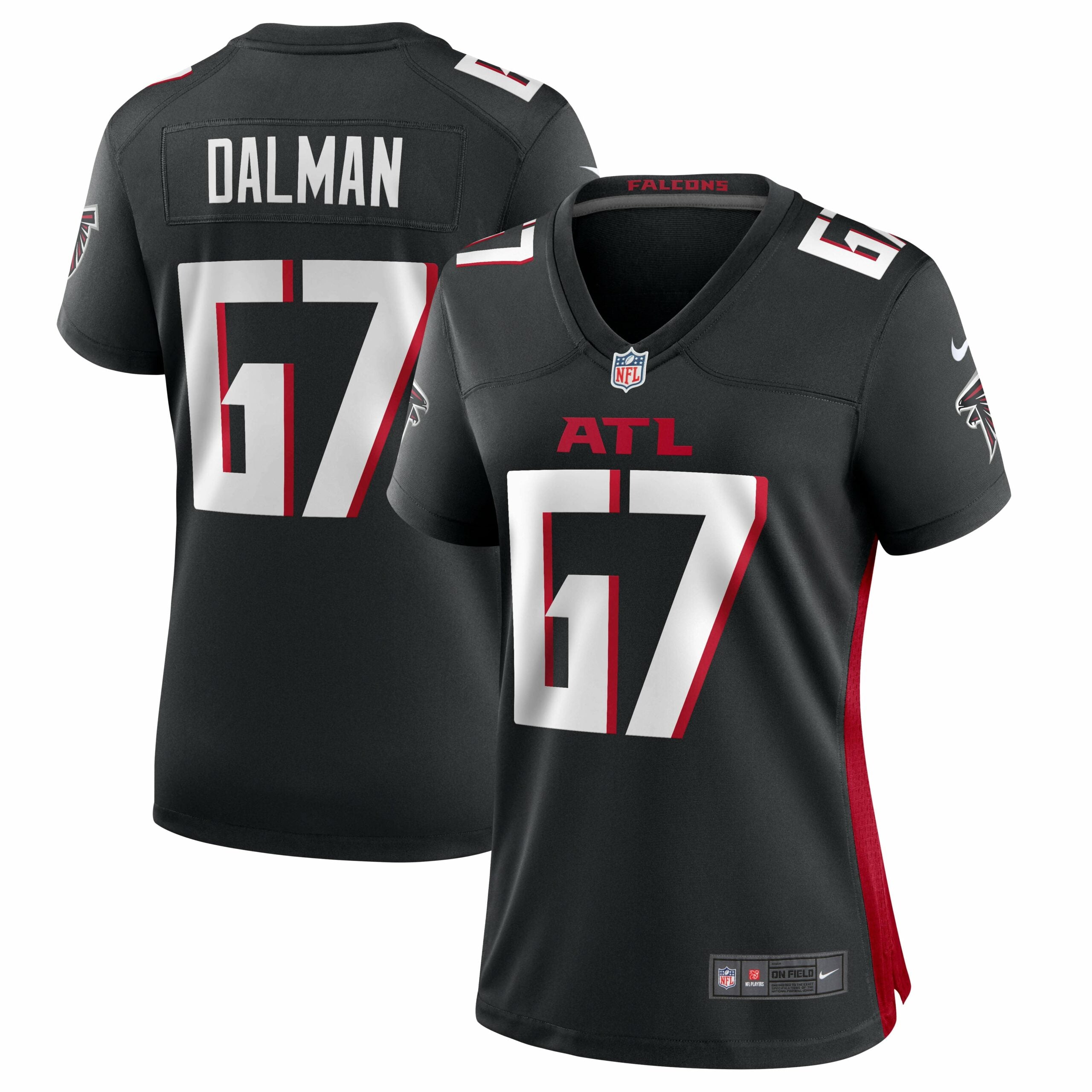 Women s Nike Drew Dalman Black Atlanta Falcons Game Jersey