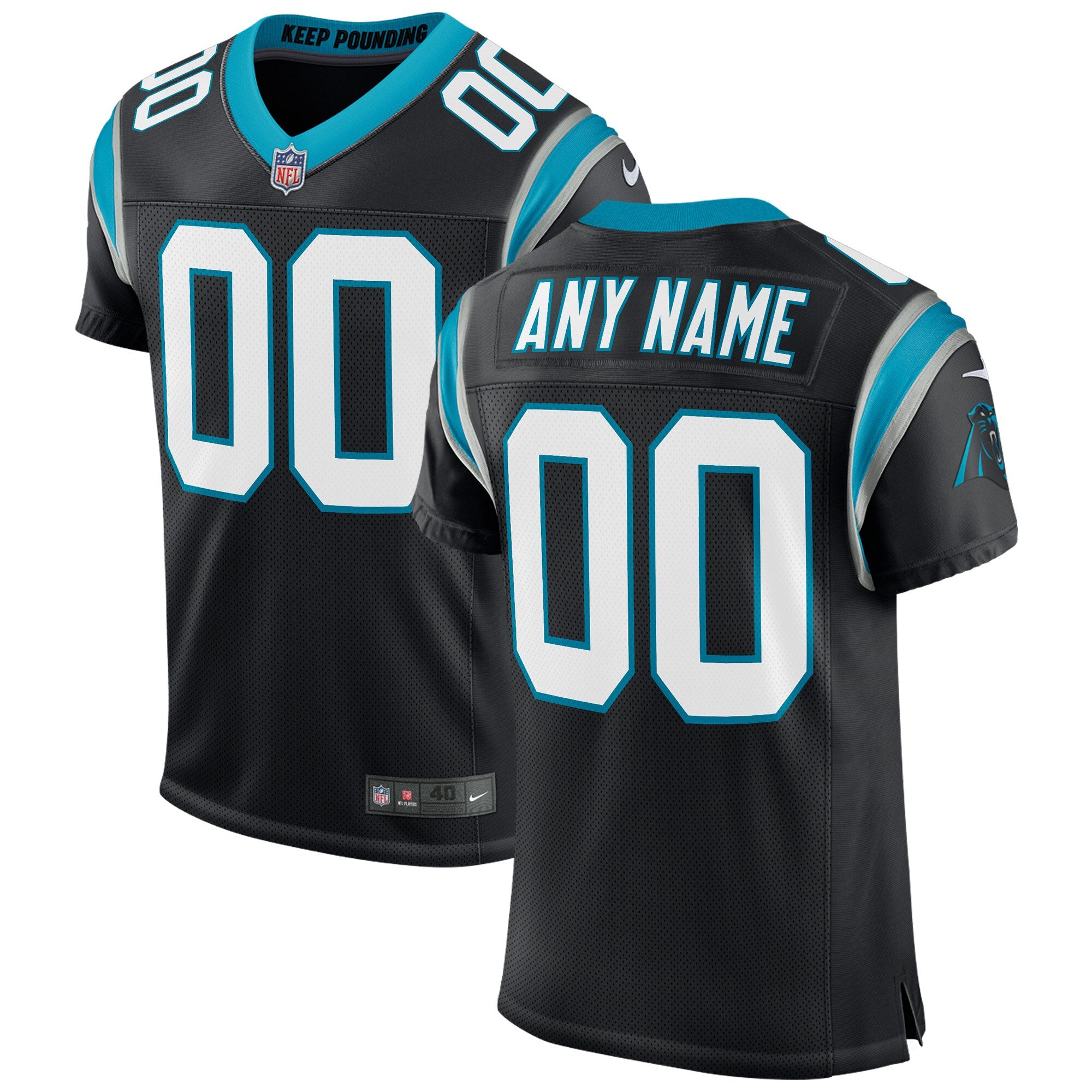 Carolina Panthers Nike Classic Custom Elite Jersey   Black