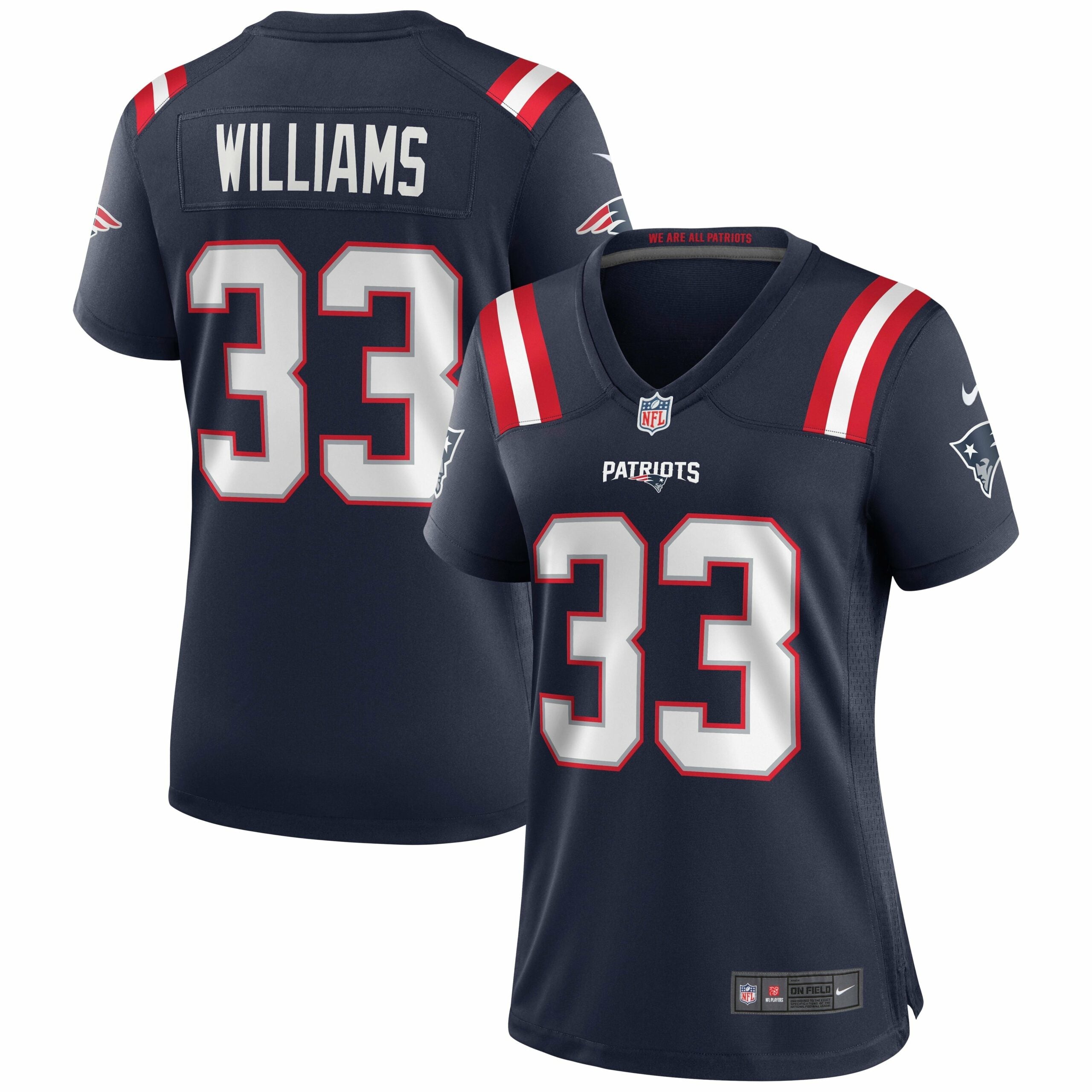 Women s Nike Joejuan Williams Navy New England Patriots Game Jersey