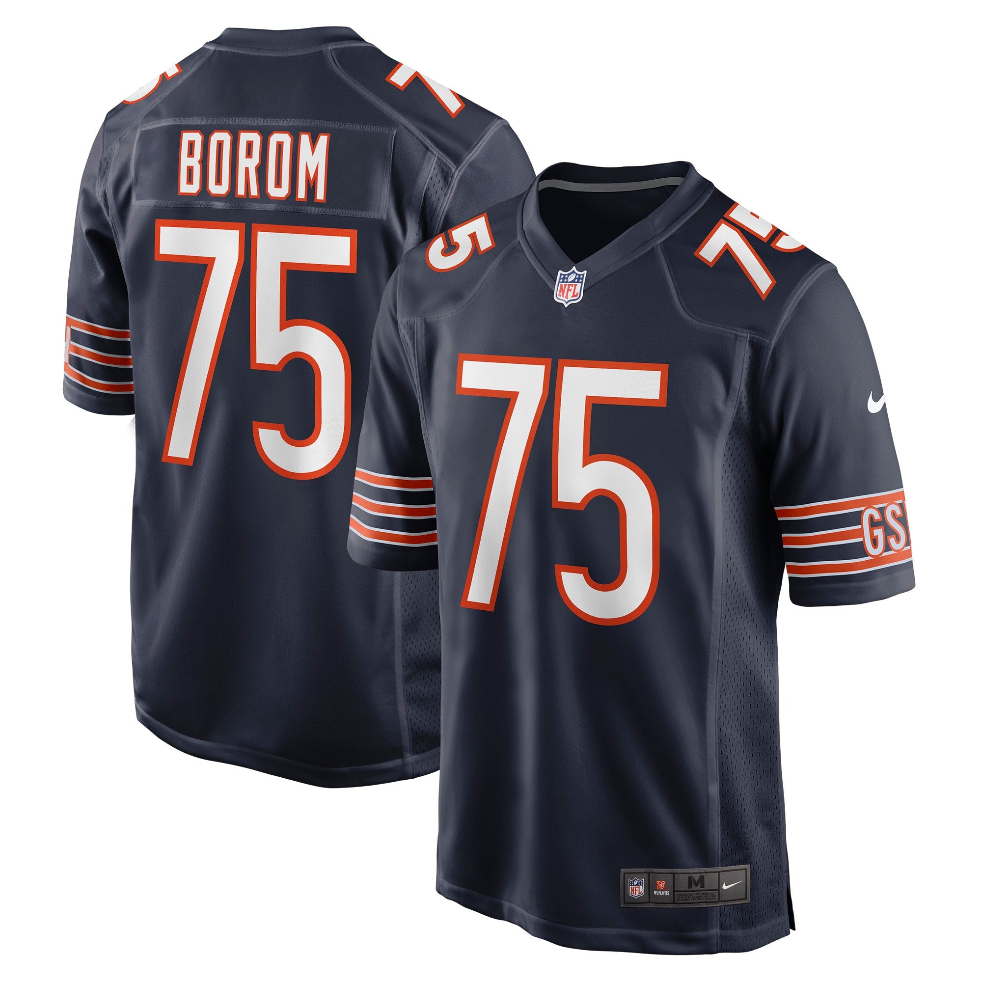 Larry Borom Chicago Bears Nike Game Jersey   Navy