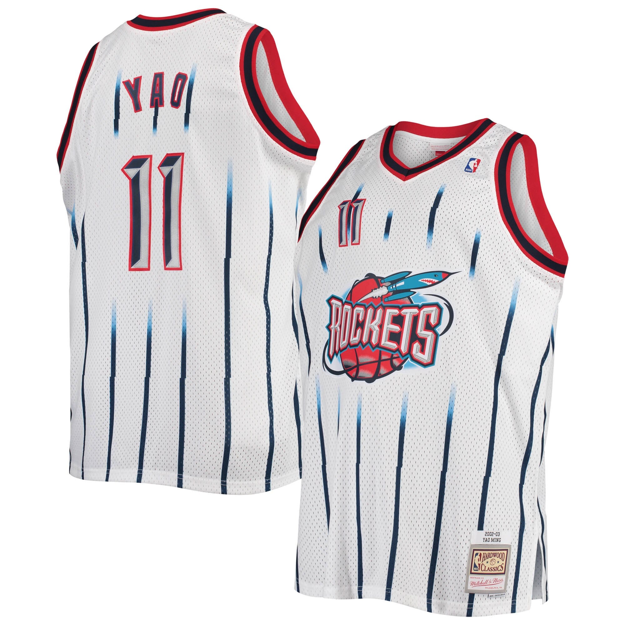 Yao Ming Houston Rockets Mitchell & Ness Big & Tall Hardwood Classics Swingman Jersey - White