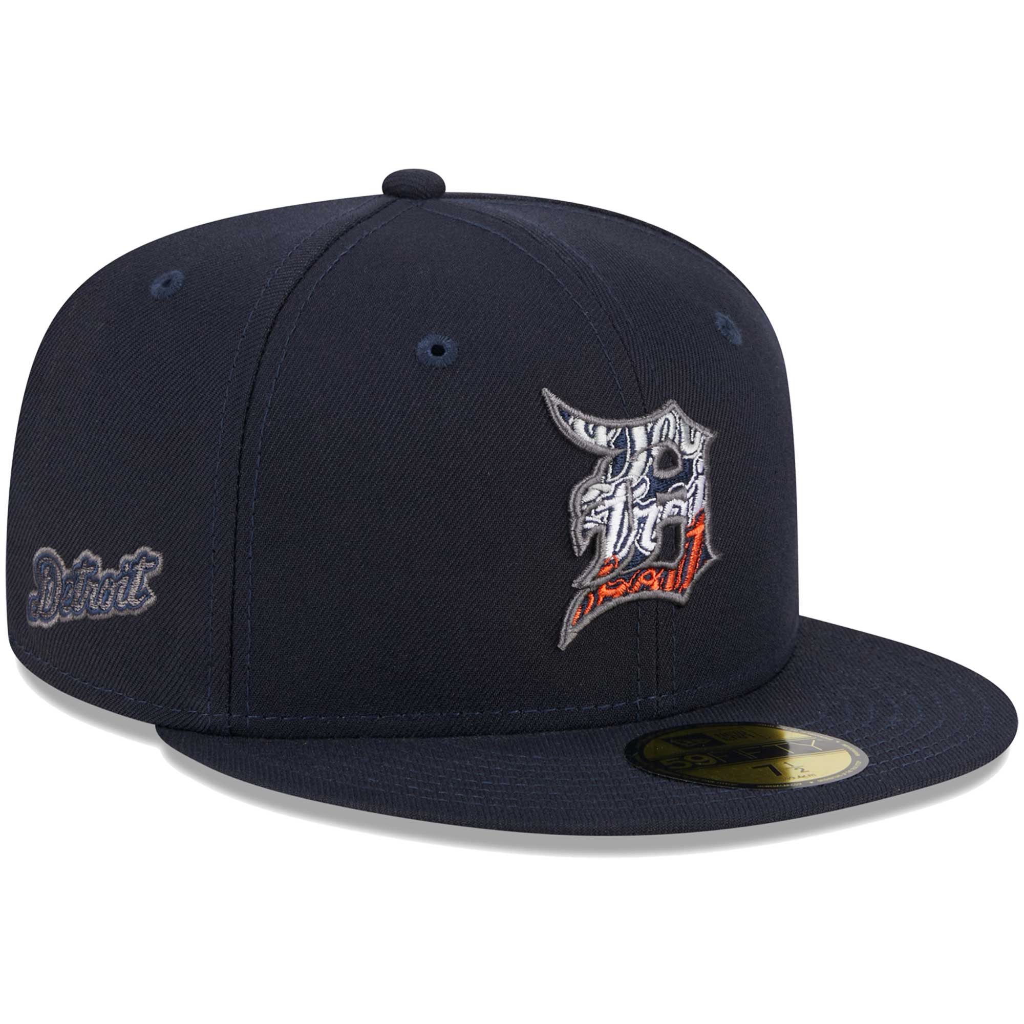 Detroit Tigers New Era Script Fill 59FIFTY Fitted Hat - Navy