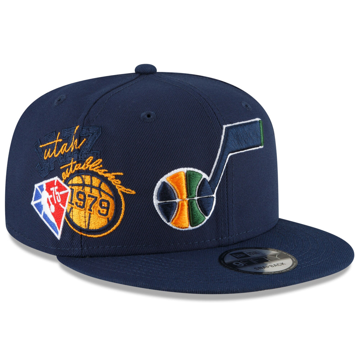 Utah Jazz New Era Back Half 9FIFTY Snapback Adjustable Hat - Navy