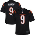 Joe Burrow Cincinnati Bengals Nike Youth Game Jersey   Black