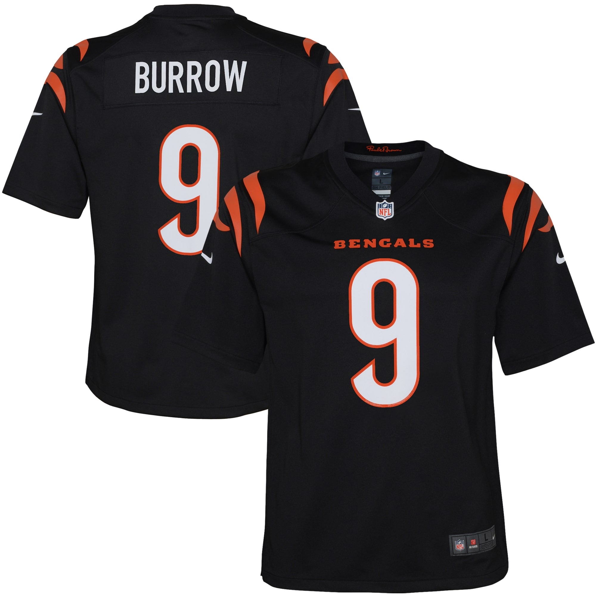 Joe Burrow Cincinnati Bengals Nike Youth Game Jersey   Black