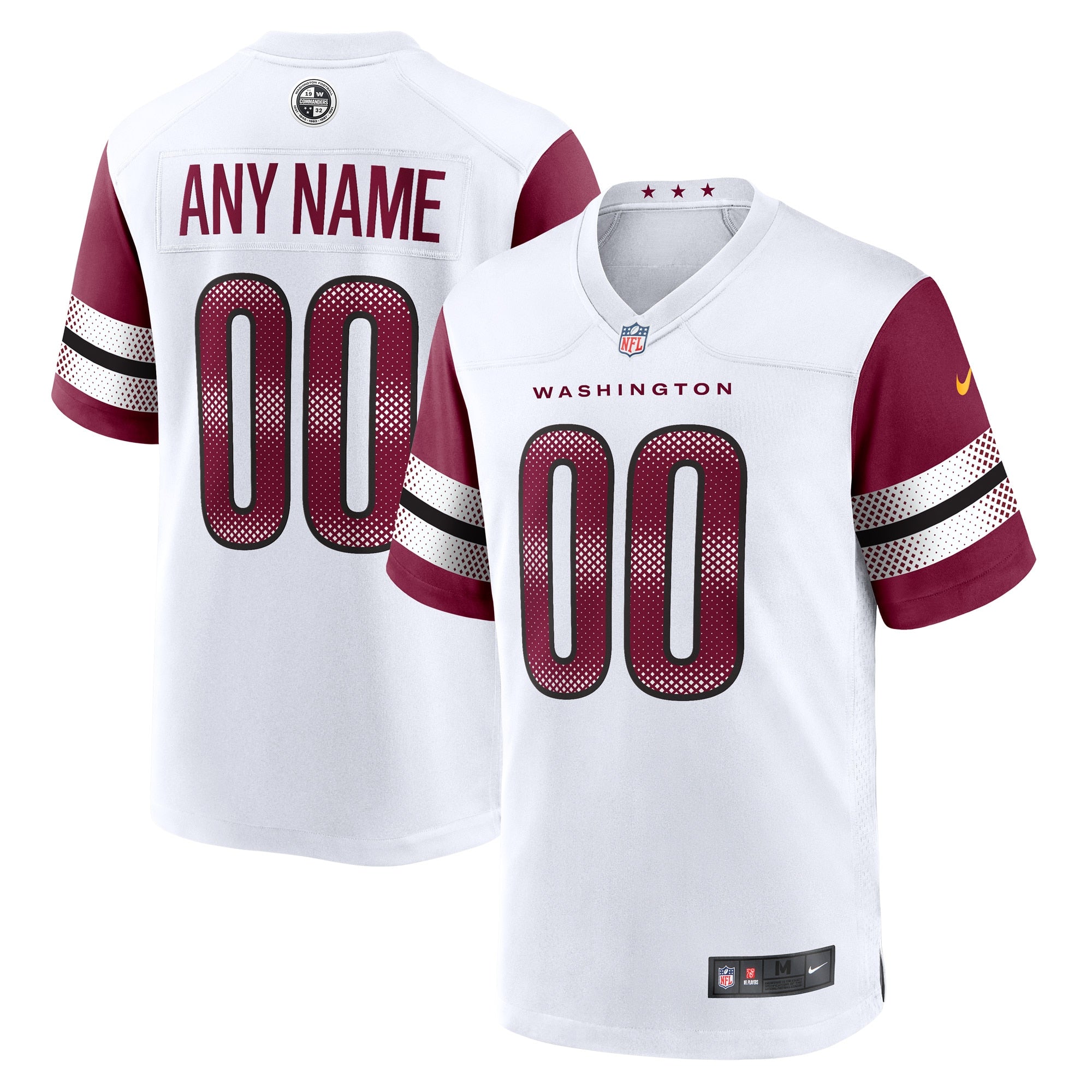 Washington Commanders Nike Game Custom Player Jersey   White
