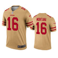 Men s San Francisco 49ers Joe Montana Inverted Legend Jersey   Gold