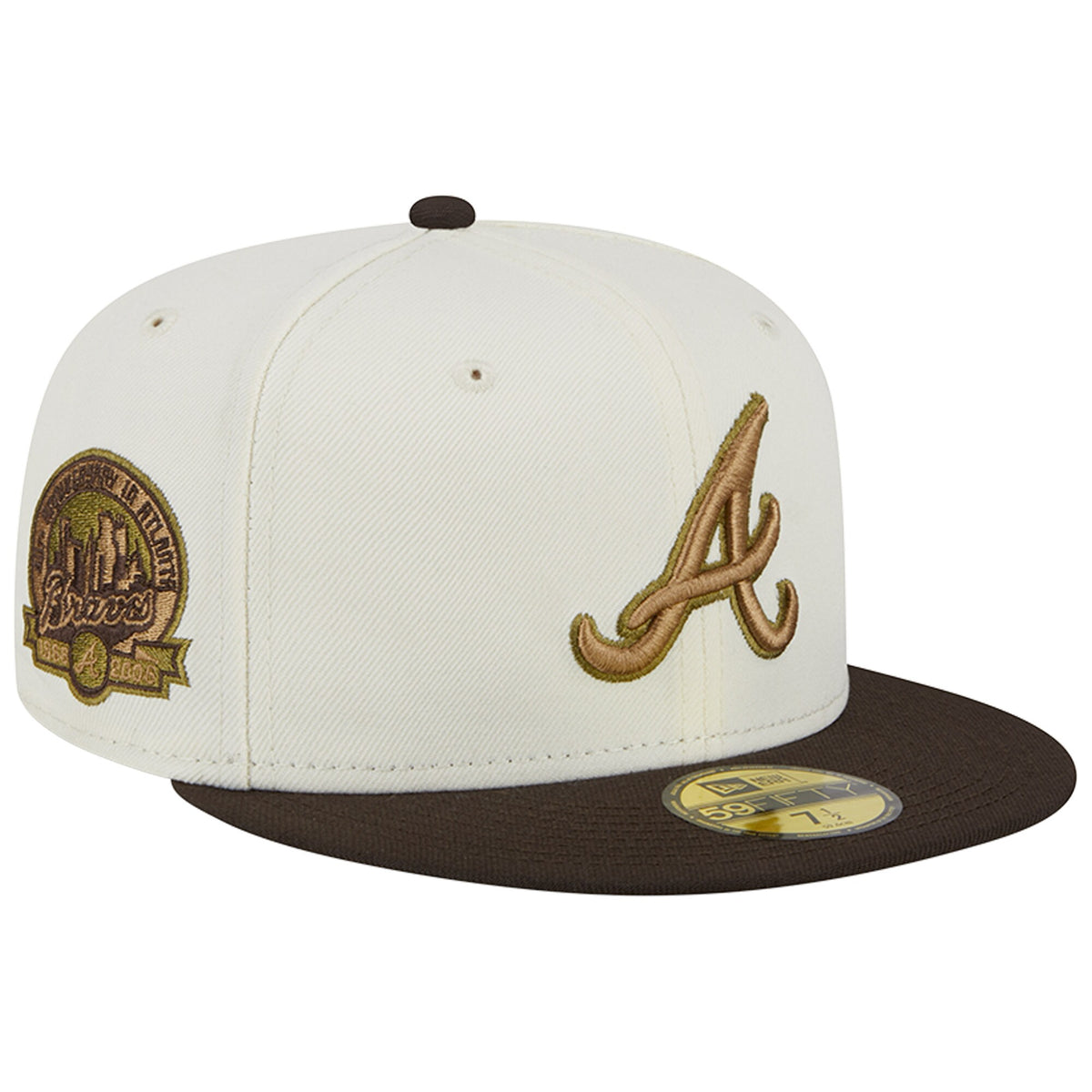 Atlanta Braves New Era 40th Anniversary in Atlanta 59FIFTY Fitted Hat - White/Brown