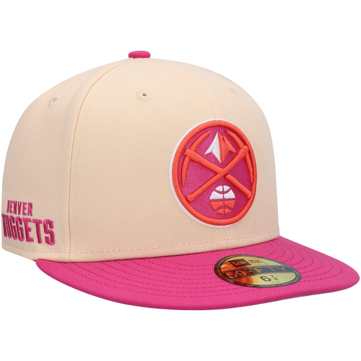 Denver Nuggets New Era Passion Mango 59FIFTY Fitted Hat - Orange/Pink